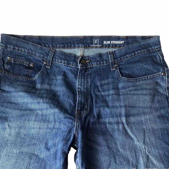 G George Jeans Mens Size 40x29 Slim Straight Jeans - Picture 3 of 15